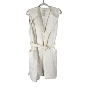 ELEVENSES FRAYED LUNA BELTED VEST